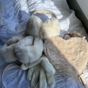 Lauren Conrad Cozy Cream Winter Accessories Set